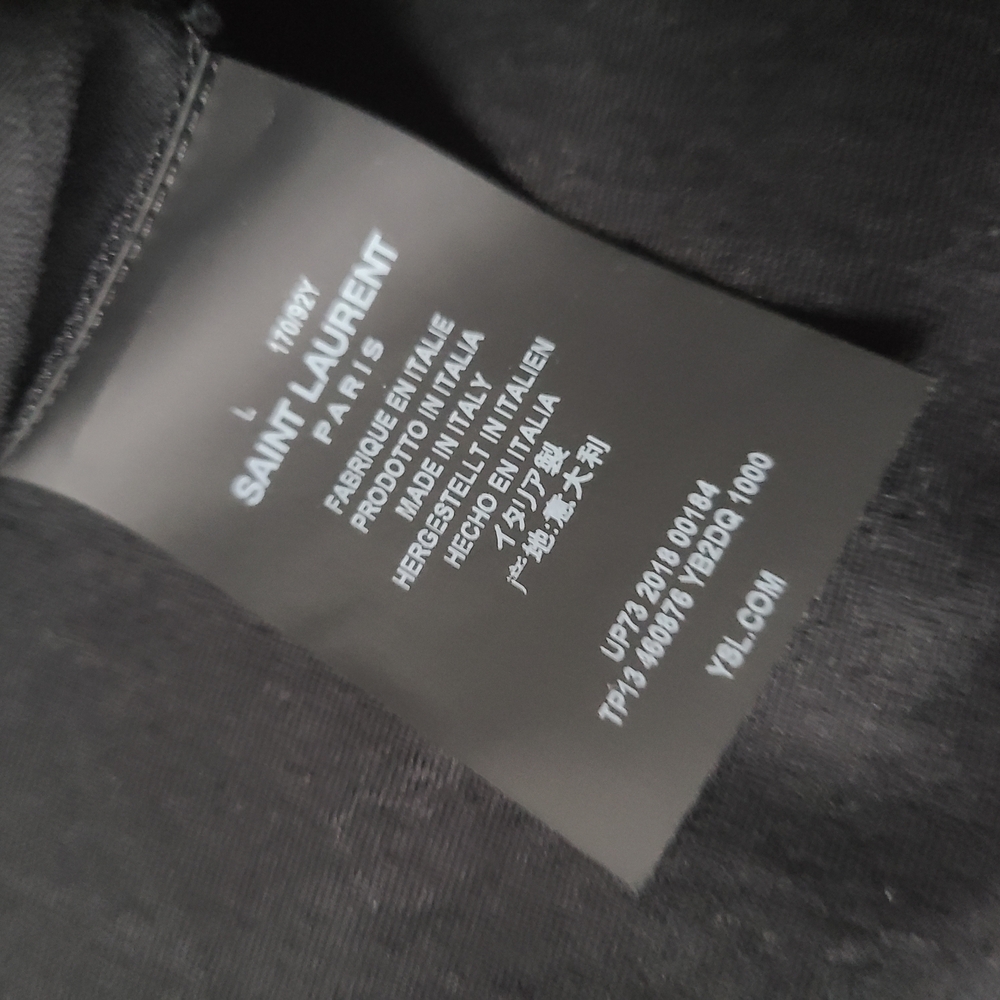 Saint Laurent Paris Black Short Sleeve Rive Gauche Tee - Picture 4 of 7